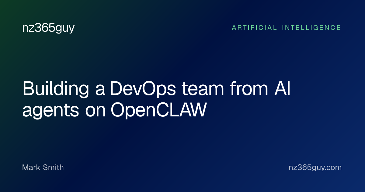 Building a DevOps team from AI agents on OpenCLAW