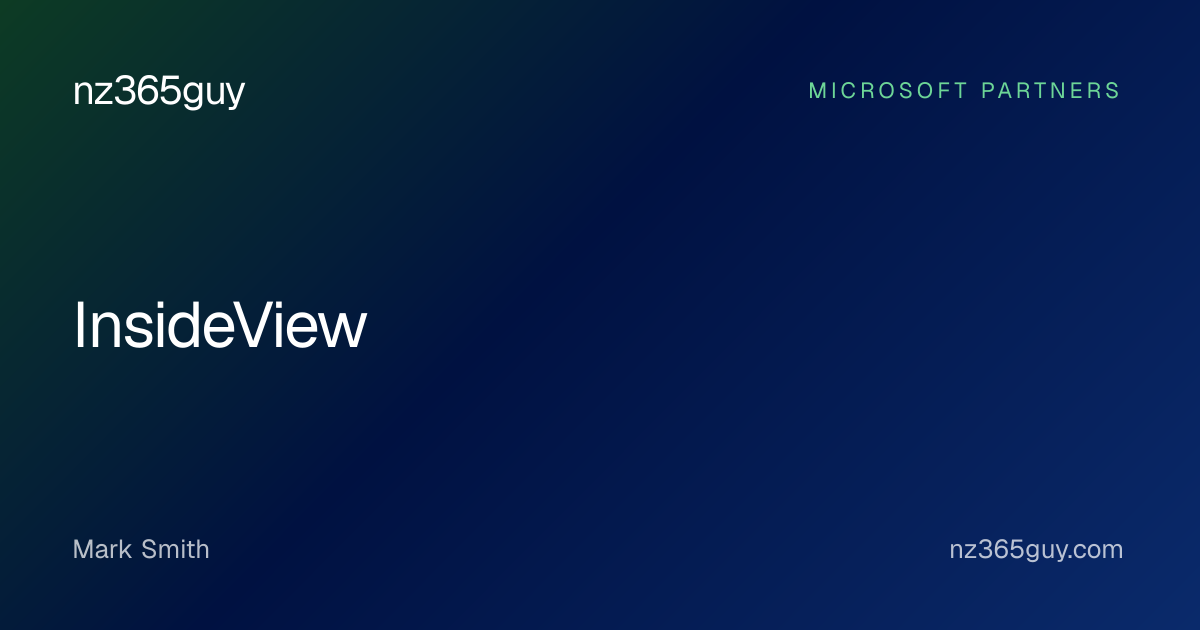 InsideView — nz365guy