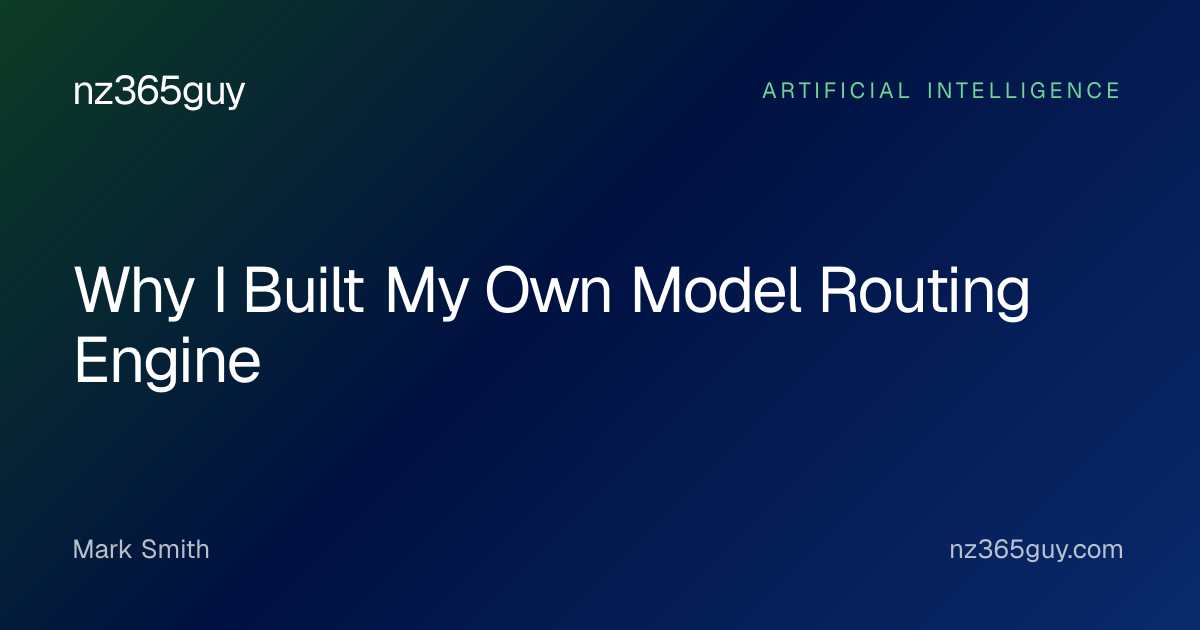 Why I Built My Own Model Routing Engine